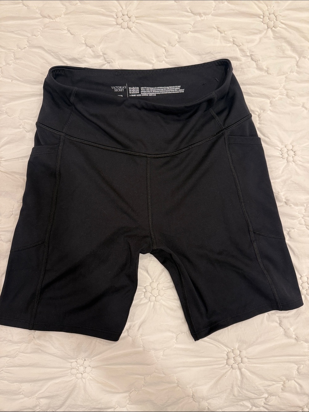 Victoria's Secret Black High-Rise Bike Shorts with Side Pockets